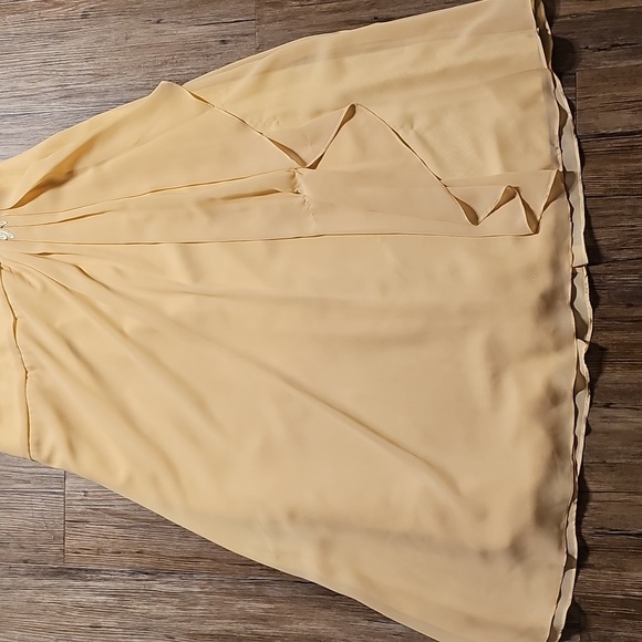 Womens Elegant Cream Lace Evening Wedding Dress Sz 14 - Picture 4 of 9